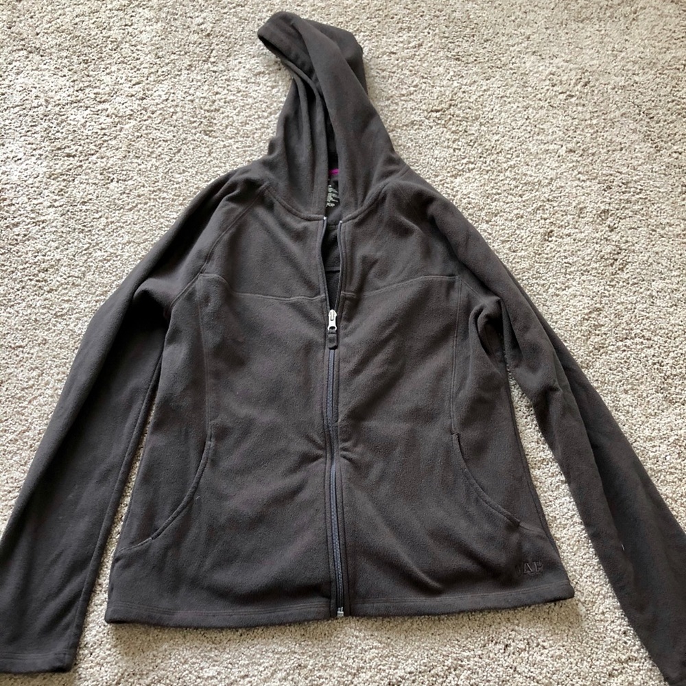 Gap full zip hooded brown fleece